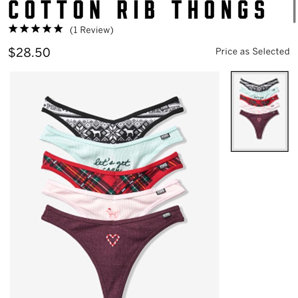 Brand new Pink holiday thongs